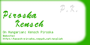 piroska kensch business card